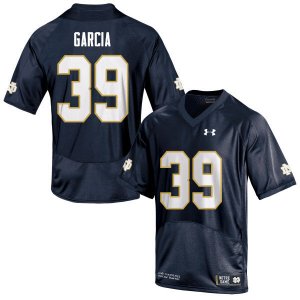 Notre Dame Fighting Irish Men's Brandon Garcia #39 Navy Under Armour Authentic Stitched College NCAA Football Jersey AOO0899FW